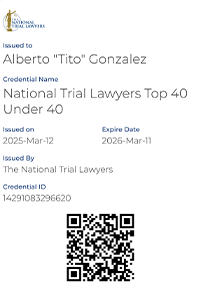 Alberto "Tito" Gonzalez | National Trial Lawyers Top 40 Under 40